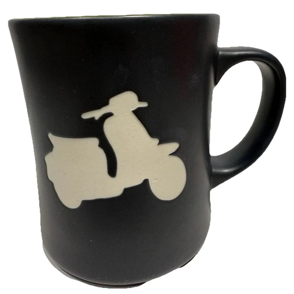 Starbucks Coffee‎ Mug Charcoal 2011 Scooter Vespa Green Interior Bone China EUC